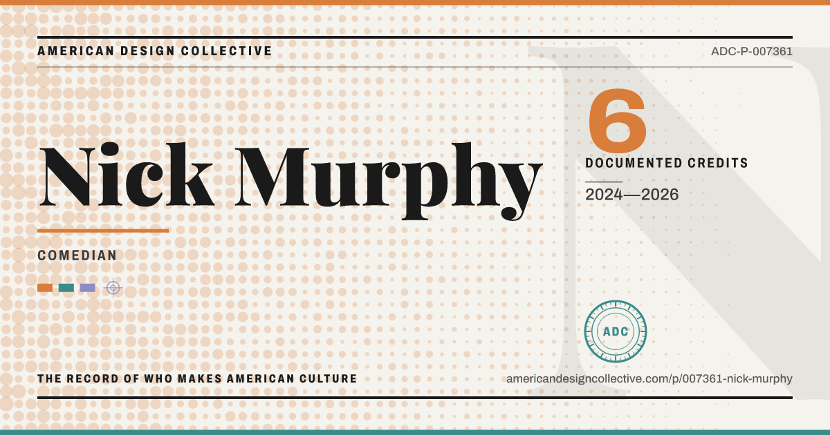 Registry card for Nick Murphy: the ADC seal, Nick Murphy, and how much is on record.