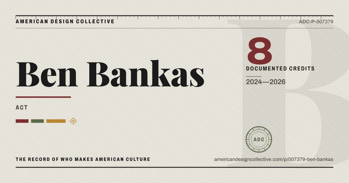 Registry card for Ben Bankas: the ADC seal, Ben Bankas, and how much is on record.