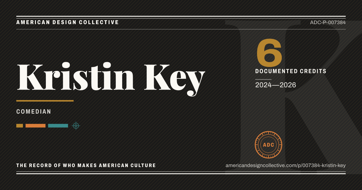 Registry card for Kristin Key: the ADC seal, Kristin Key, and how much is on record.