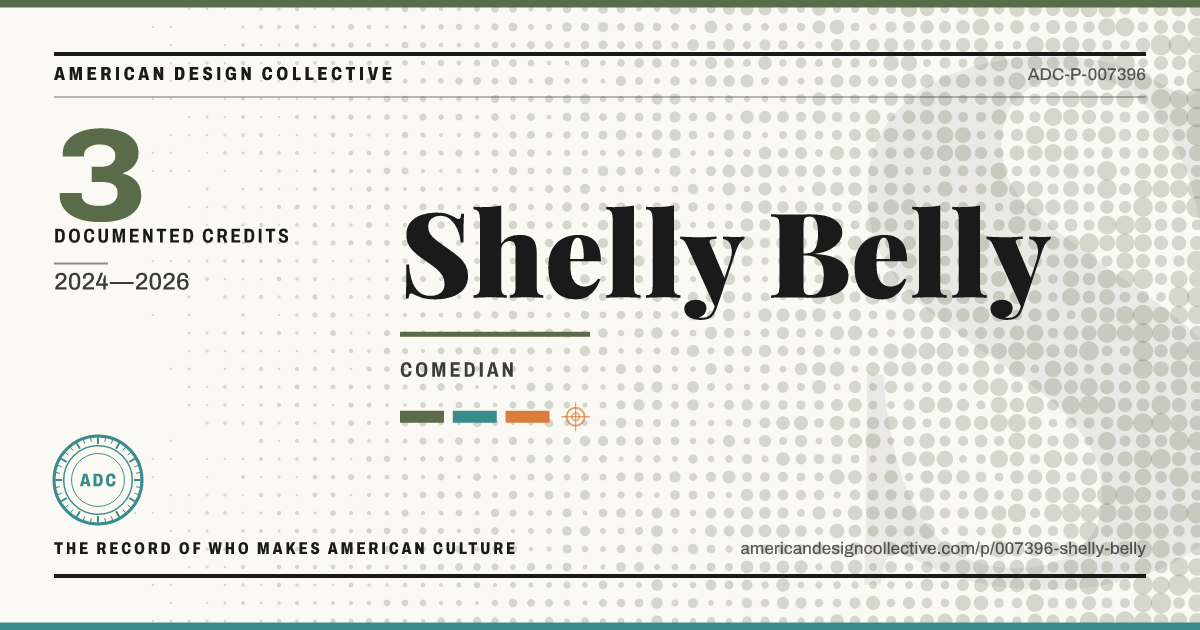 Registry card for Shelly Belly: the ADC seal, Shelly Belly, and how much is on record.