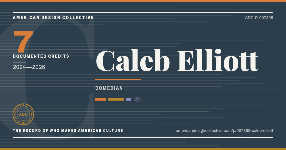 Registry card for Caleb Elliott: the ADC seal, Caleb Elliott, and how much is on record.
