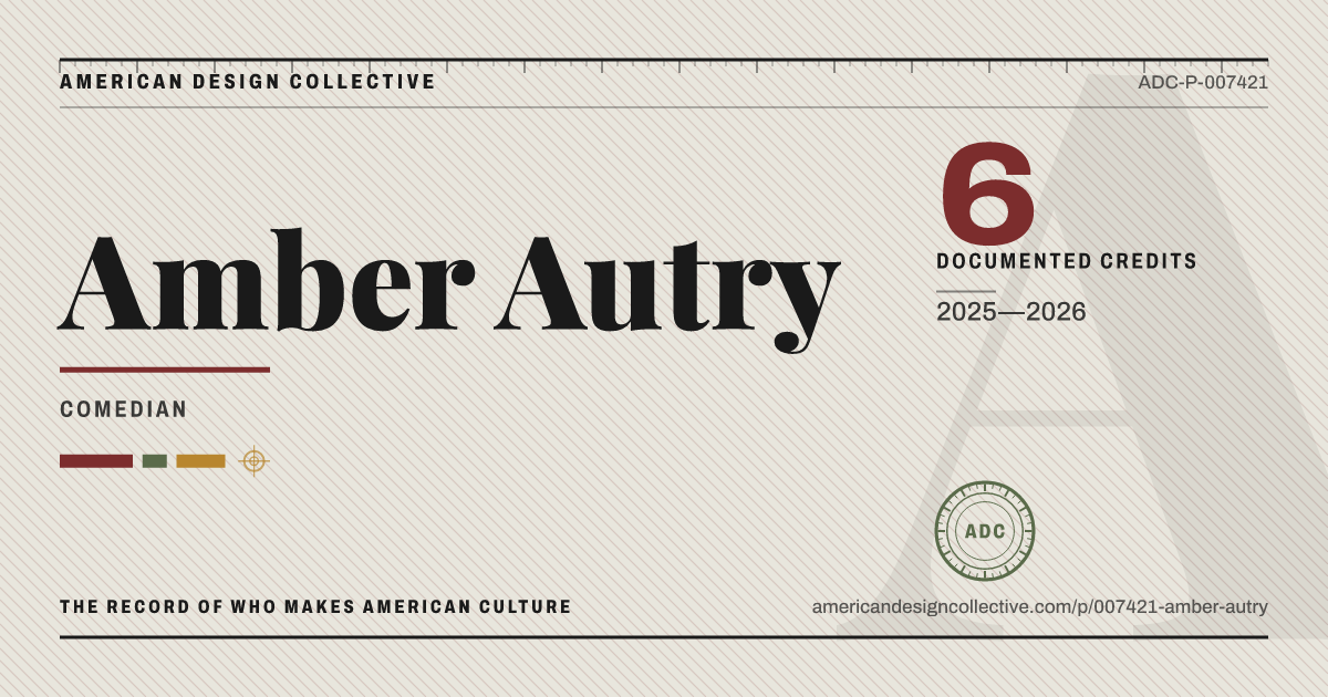 Registry card for Amber Autry: the ADC seal, Amber Autry, and how much is on record.