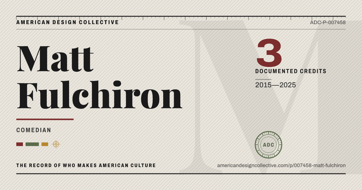 Registry card for Matt Fulchiron: the ADC seal, Matt Fulchiron, and how much is on record.