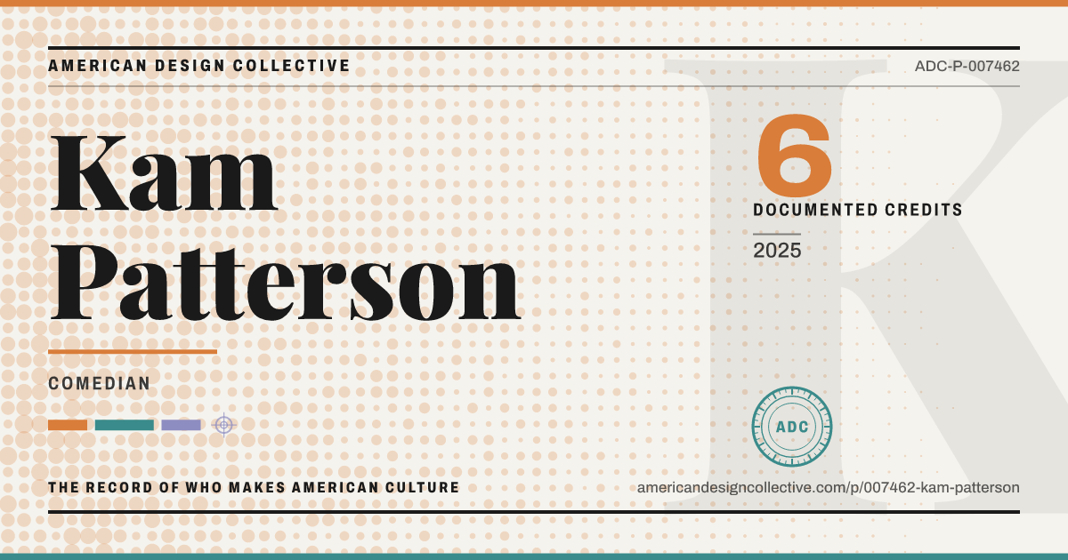 Registry card for Kam Patterson: the ADC seal, Kam Patterson, and how much is on record.