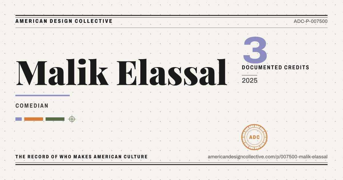 Registry card for Malik Elassal: the ADC seal, Malik Elassal, and how much is on record.