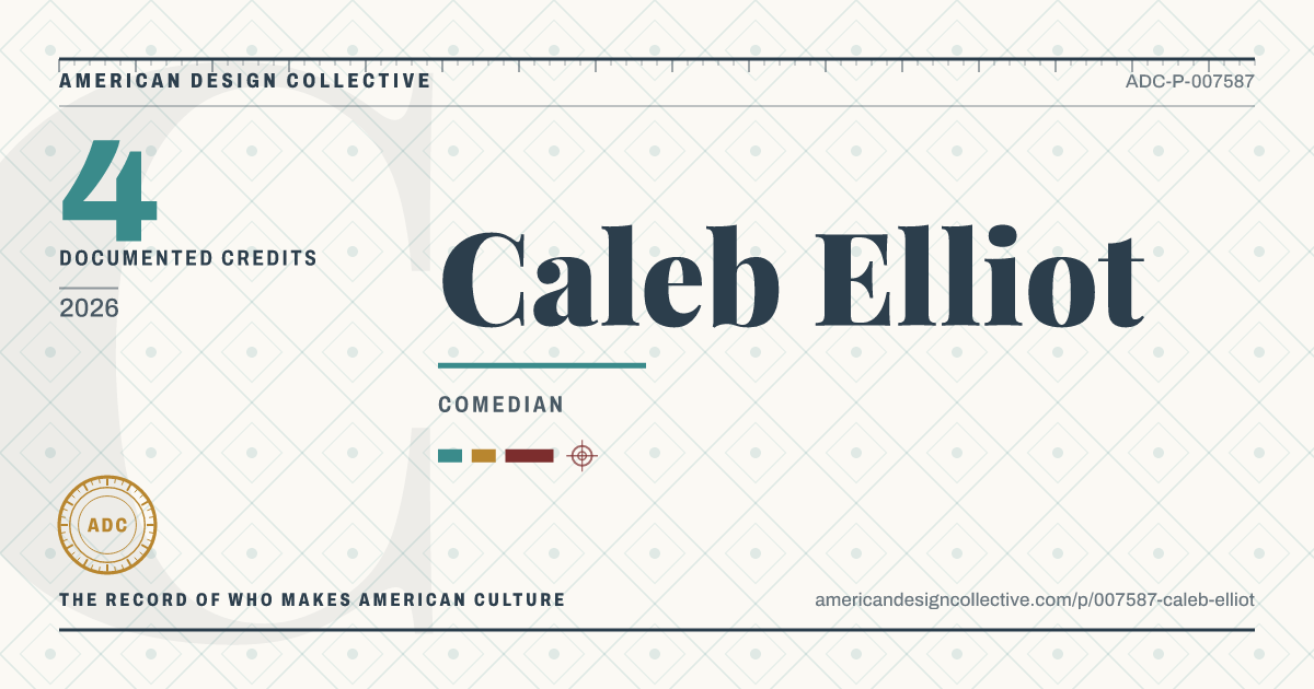 Registry card for Caleb Elliot: the ADC seal, Caleb Elliot, and how much is on record.