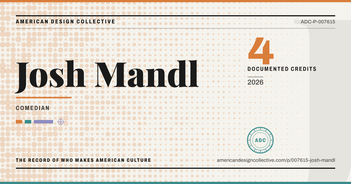 Registry card for Josh Mandl: the ADC seal, Josh Mandl, and how much is on record.