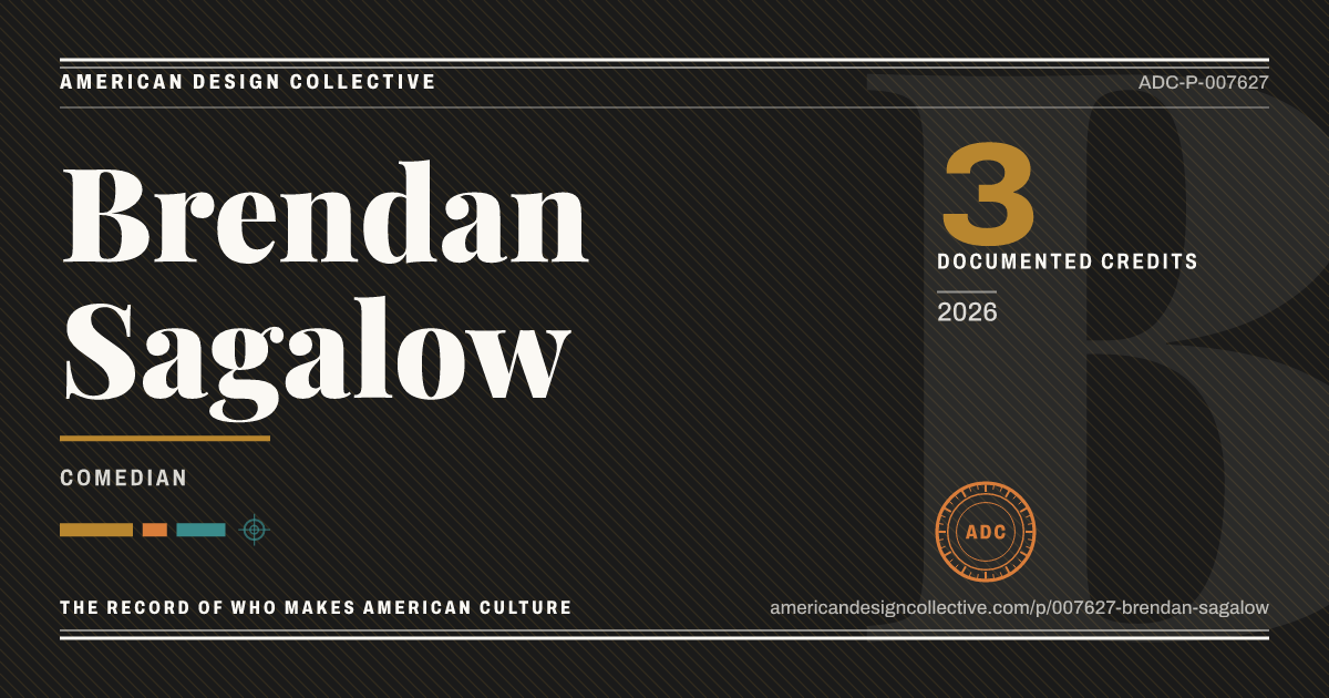 Registry card for Brendan Sagalow: the ADC seal, Brendan Sagalow, and how much is on record.