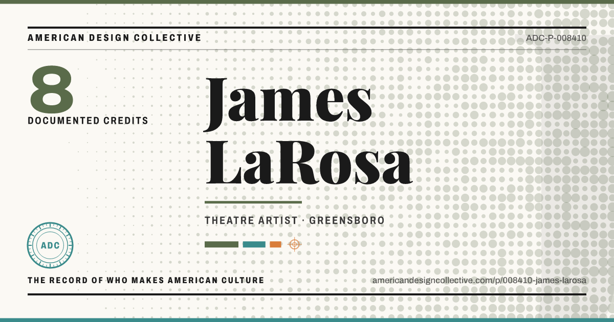 Registry card for James LaRosa: the ADC seal, James LaRosa, and how much is on record.
