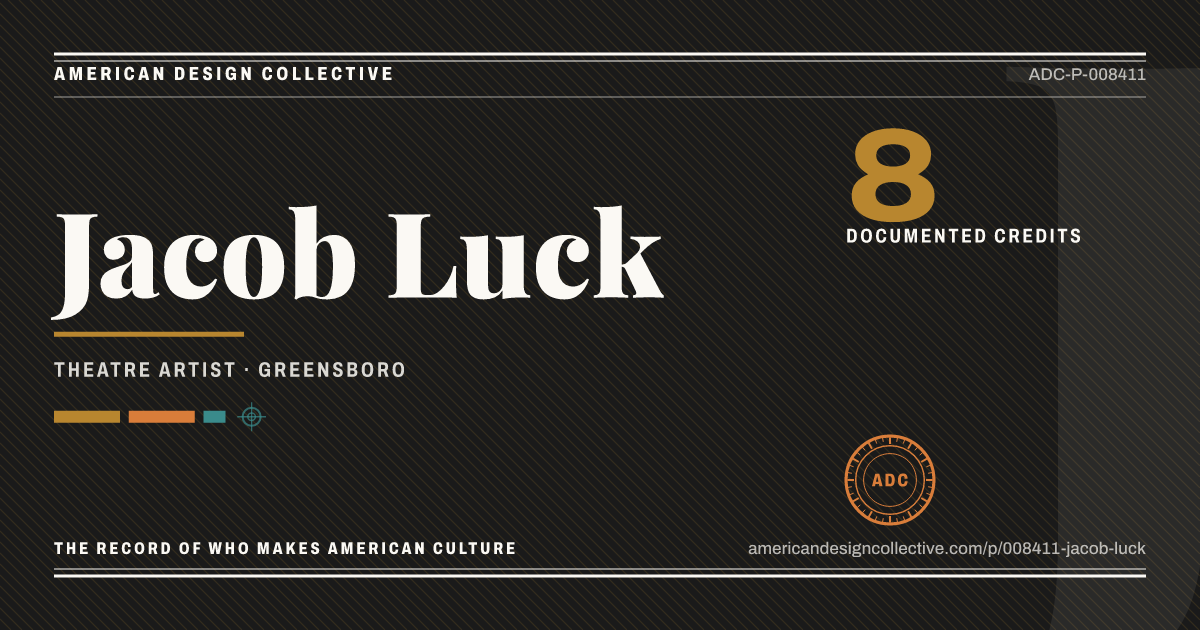 Registry card for Jacob Luck: the ADC seal, Jacob Luck, and how much is on record.