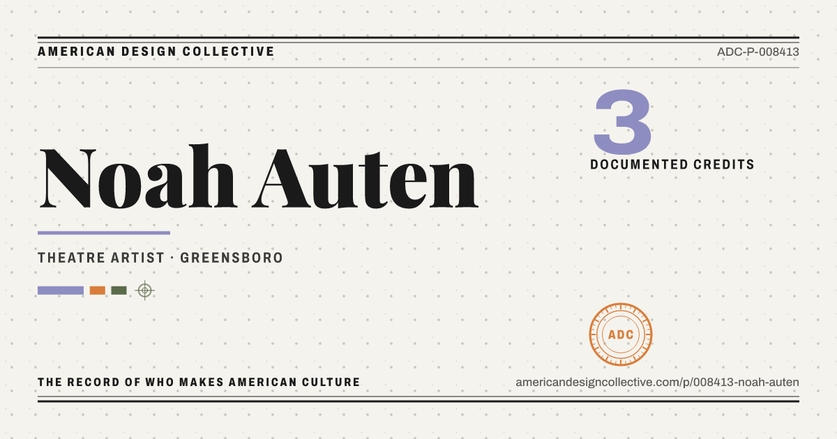 Registry card for Noah Auten: the ADC seal, Noah Auten, and how much is on record.