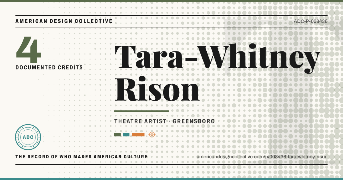 Registry card for Tara-Whitney Rison: the ADC seal, Tara-Whitney Rison, and how much is on record.