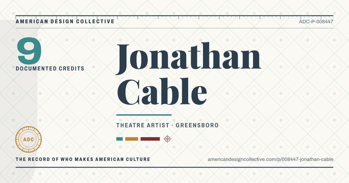 Registry card for Jonathan Cable: the ADC seal, Jonathan Cable, and how much is on record.