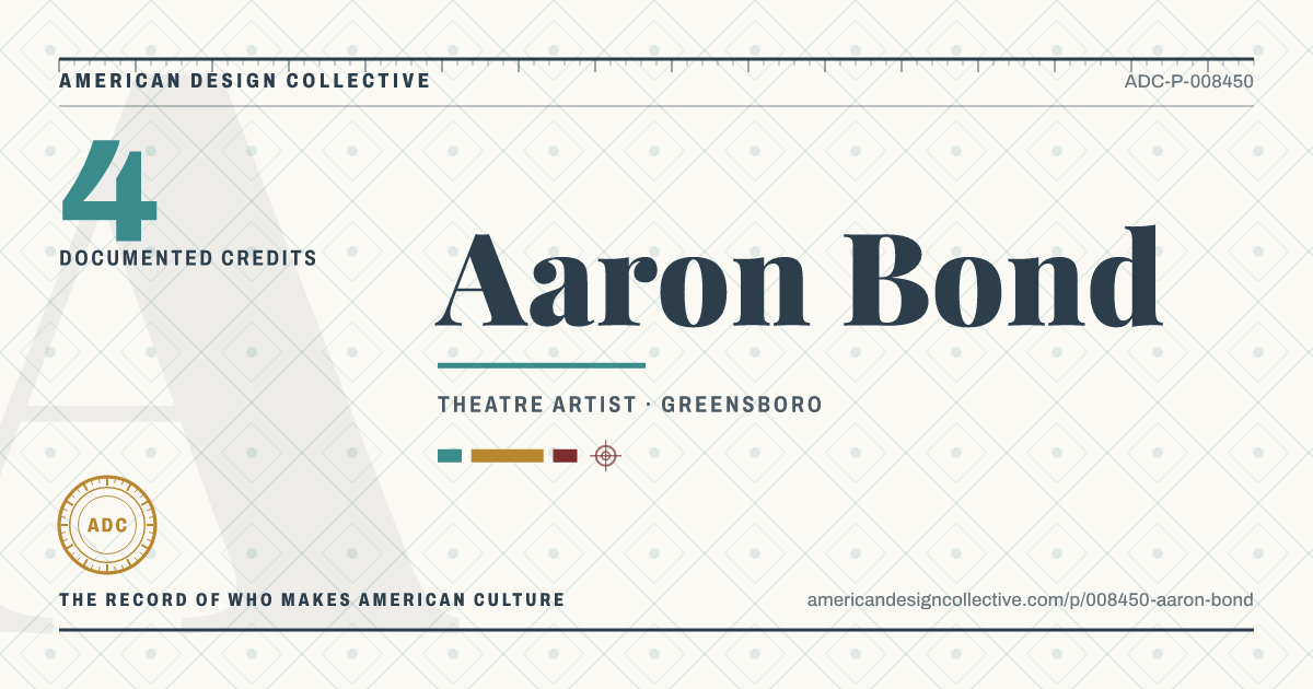 Registry card for Aaron Bond: the ADC seal, Aaron Bond, and how much is on record.