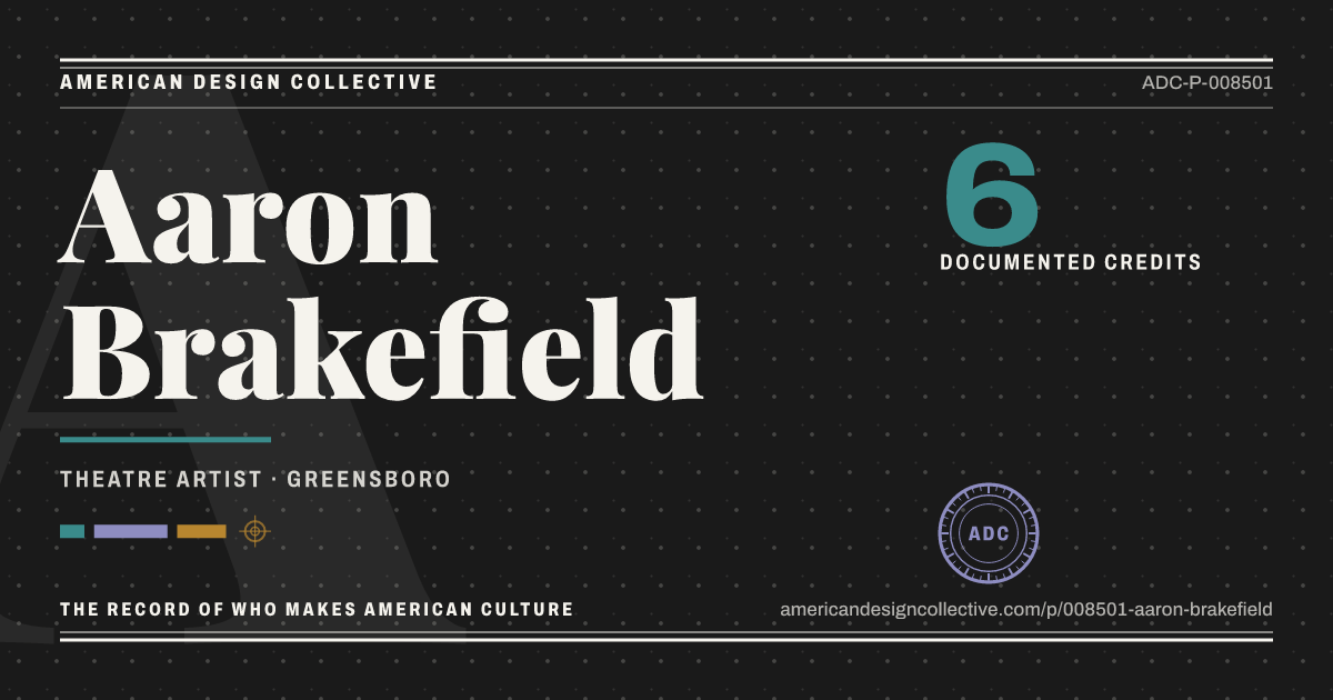 Registry card for Aaron Brakefield: the ADC seal, Aaron Brakefield, and how much is on record.
