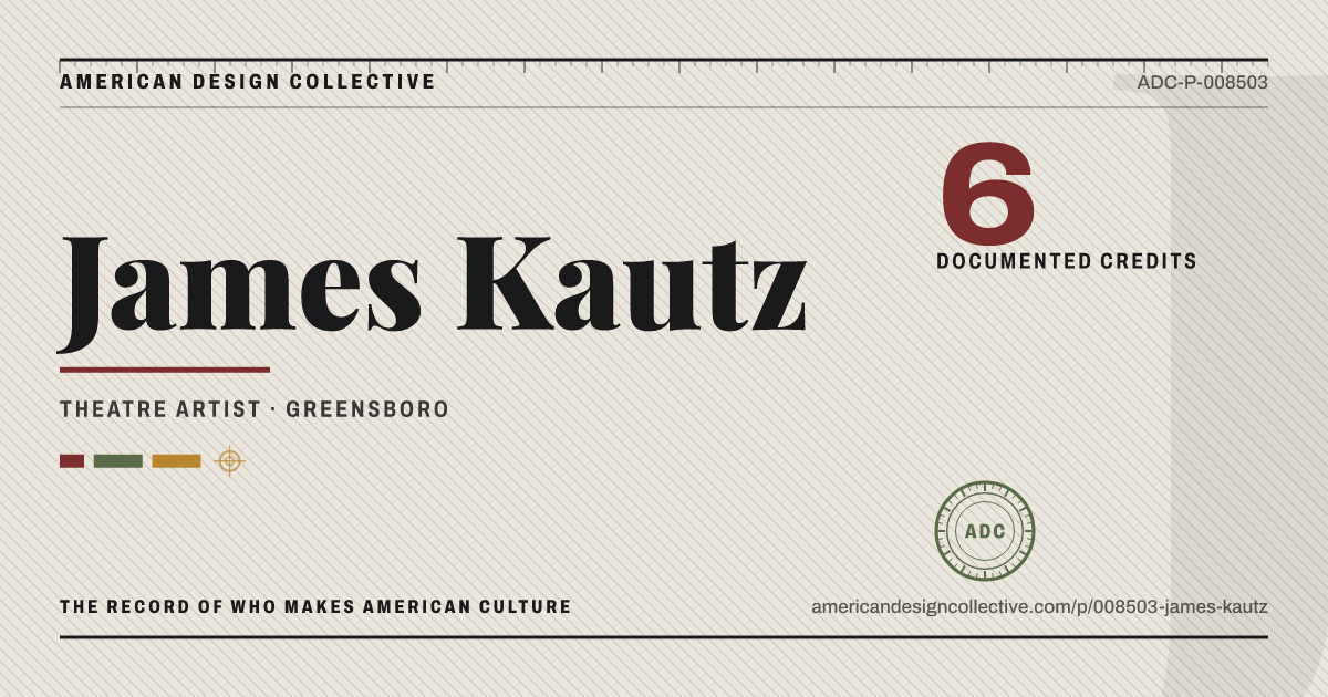 Registry card for James Kautz: the ADC seal, James Kautz, and how much is on record.