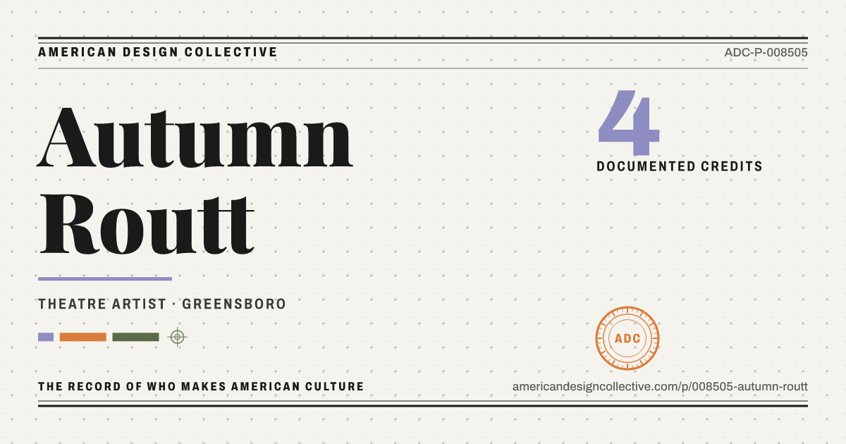 Registry card for Autumn Routt: the ADC seal, Autumn Routt, and how much is on record.