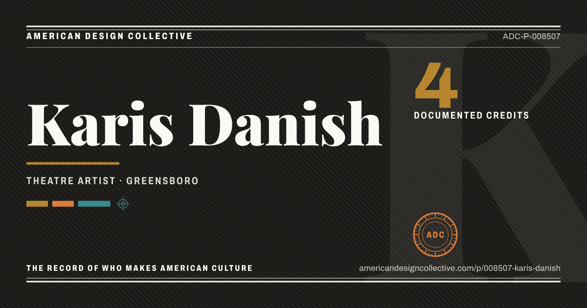 Registry card for Karis Danish: the ADC seal, Karis Danish, and how much is on record.