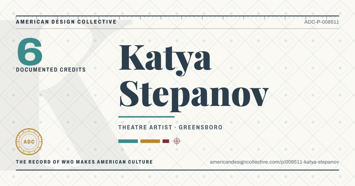 Registry card for Katya Stepanov: the ADC seal, Katya Stepanov, and how much is on record.