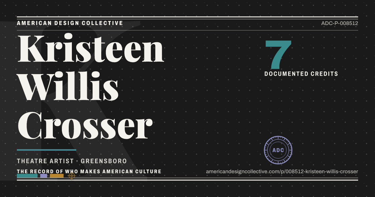 Registry card for Kristeen Willis Crosser: the ADC seal, Kristeen Willis Crosser, and how much is on record.