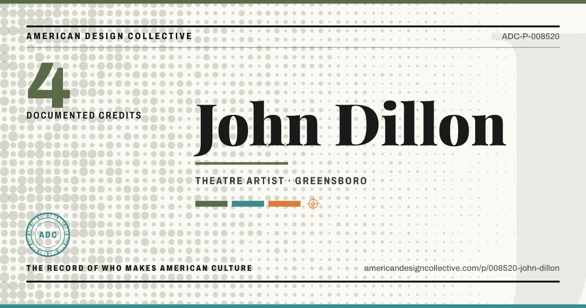 Registry card for John Dillon: the ADC seal, John Dillon, and how much is on record.