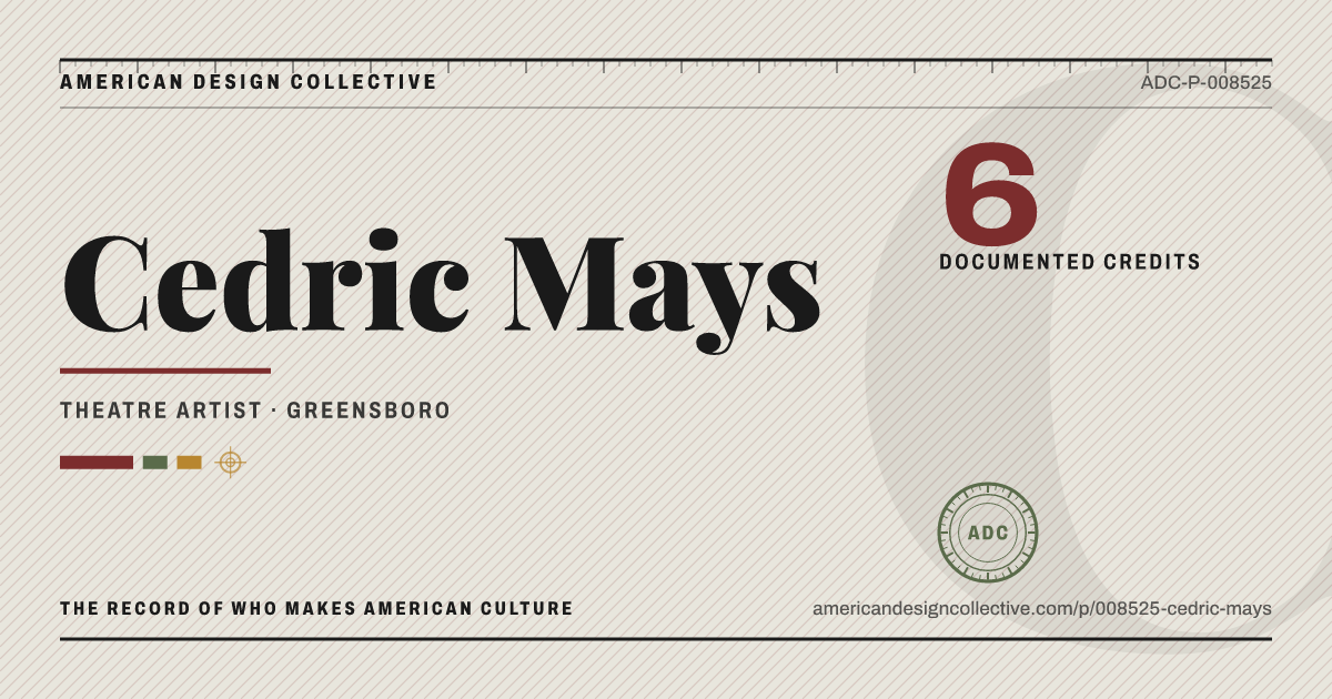Registry card for Cedric Mays: the ADC seal, Cedric Mays, and how much is on record.