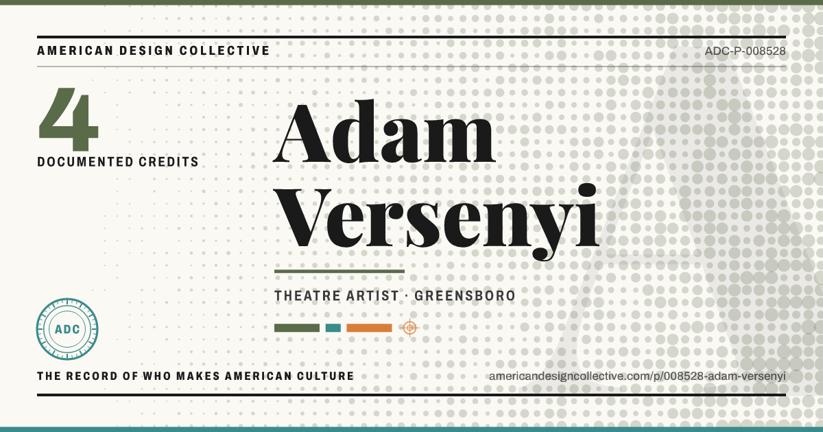 Registry card for Adam Versenyi: the ADC seal, Adam Versenyi, and how much is on record.