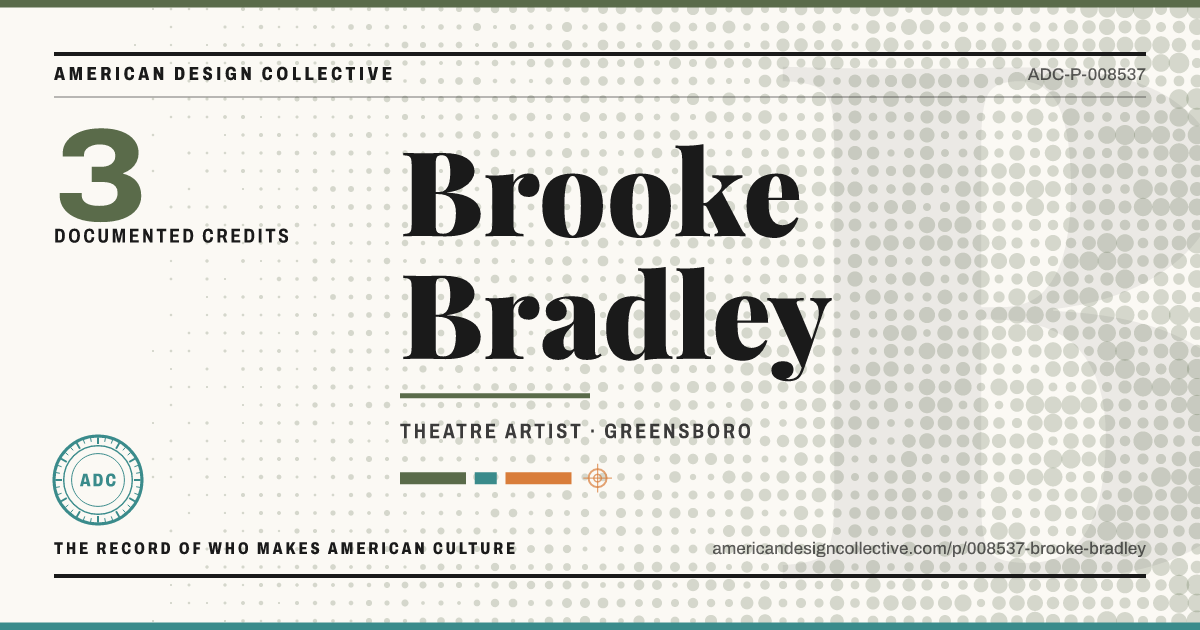 Registry card for Brooke Bradley: the ADC seal, Brooke Bradley, and how much is on record.