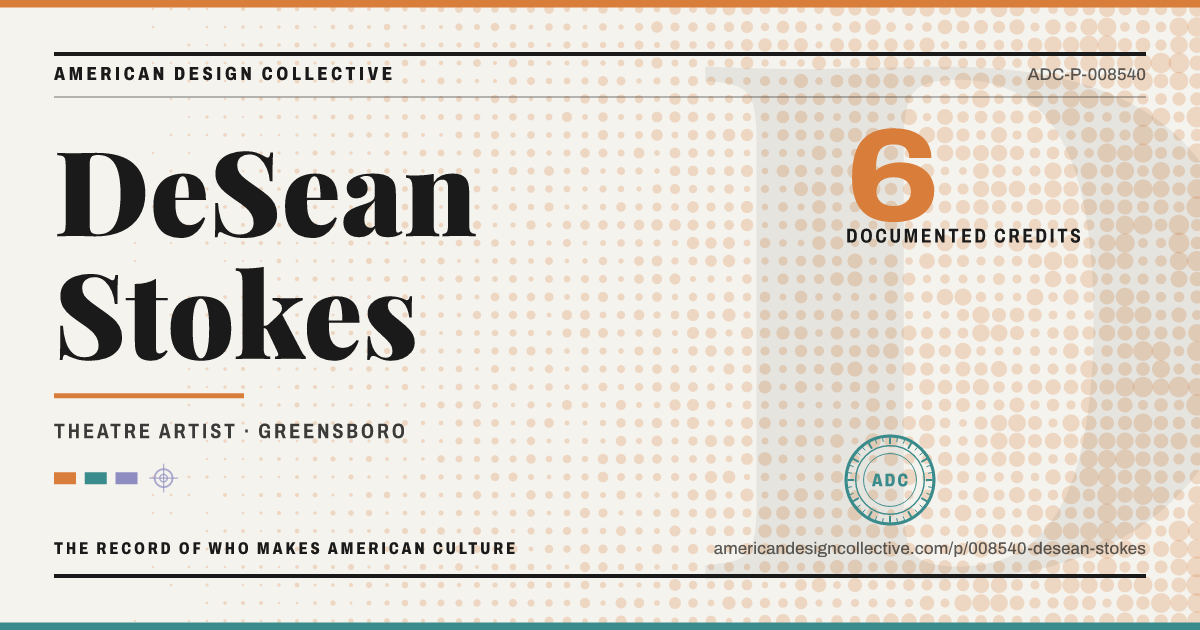 Registry card for DeSean Stokes: the ADC seal, DeSean Stokes, and how much is on record.