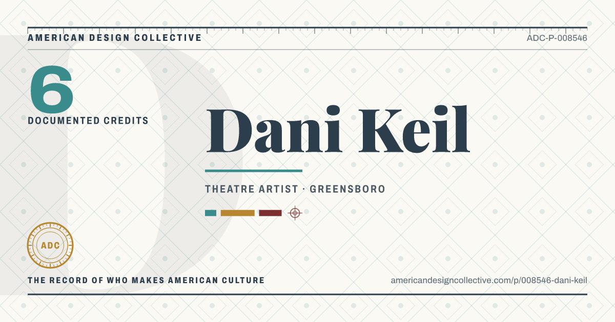 Registry card for Dani Keil: the ADC seal, Dani Keil, and how much is on record.