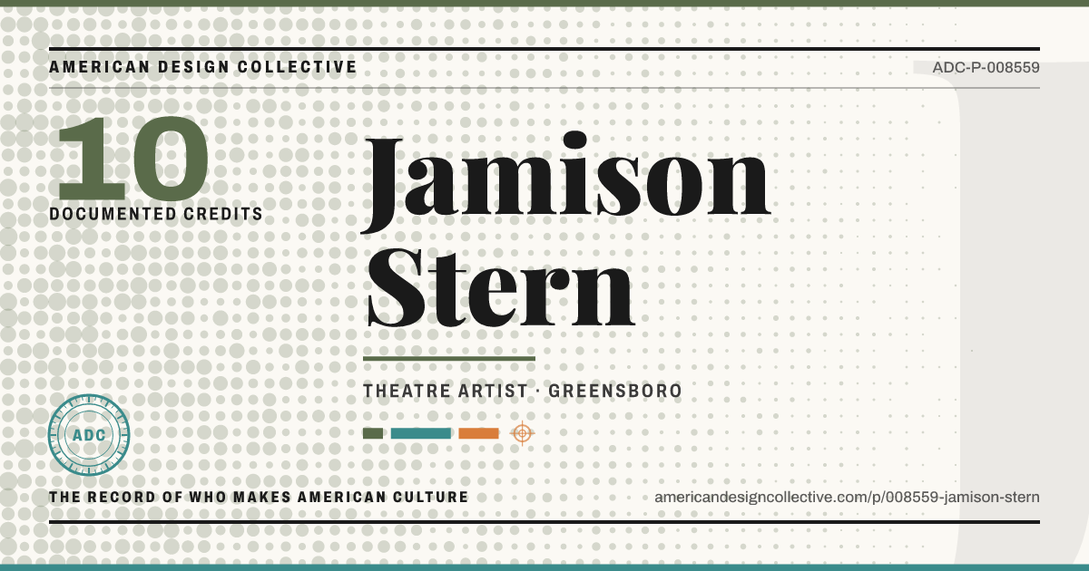 Registry card for Jamison Stern: the ADC seal, Jamison Stern, and how much is on record.