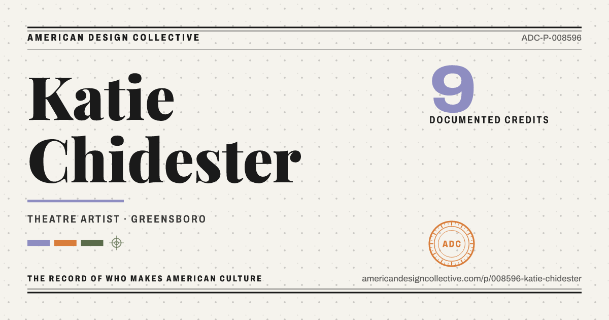 Registry card for Katie Chidester: the ADC seal, Katie Chidester, and how much is on record.