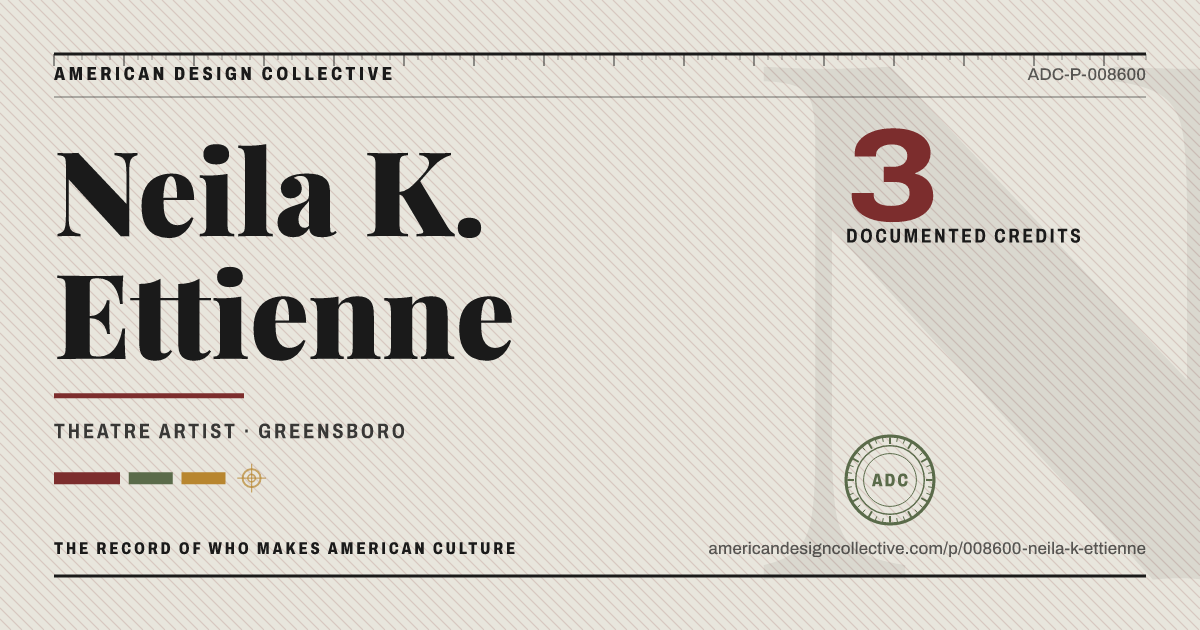 Registry card for Neila K. Ettienne: the ADC seal, Neila K. Ettienne, and how much is on record.