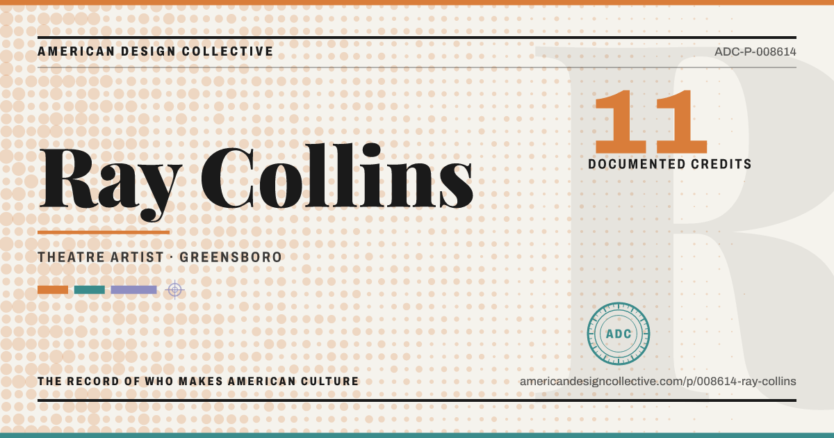 Registry card for Ray Collins: the ADC seal, Ray Collins, and how much is on record.