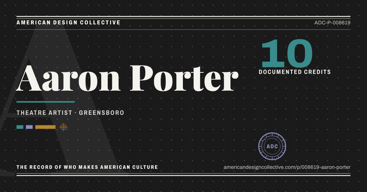 Registry card for Aaron Porter: the ADC seal, Aaron Porter, and how much is on record.