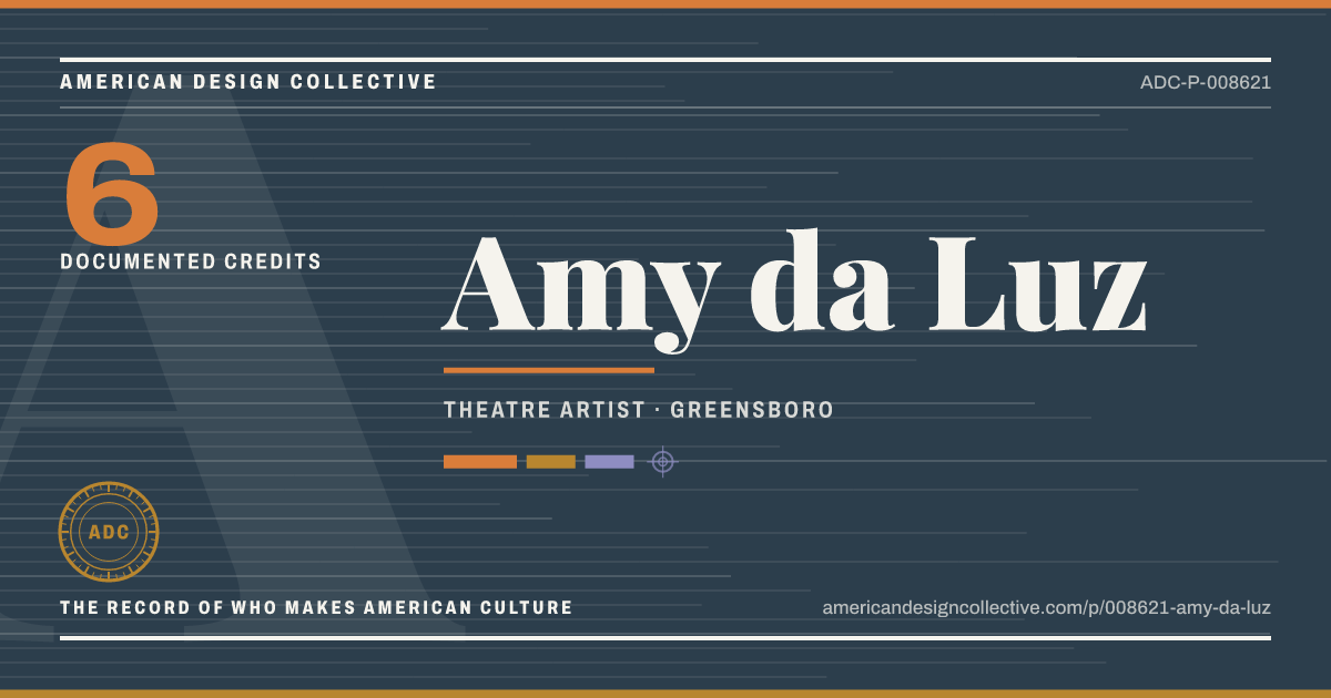 Registry card for Amy da Luz: the ADC seal, Amy da Luz, and how much is on record.