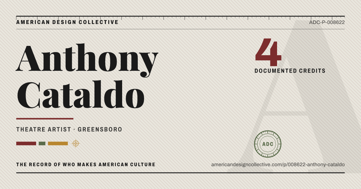 Registry card for Anthony Cataldo: the ADC seal, Anthony Cataldo, and how much is on record.