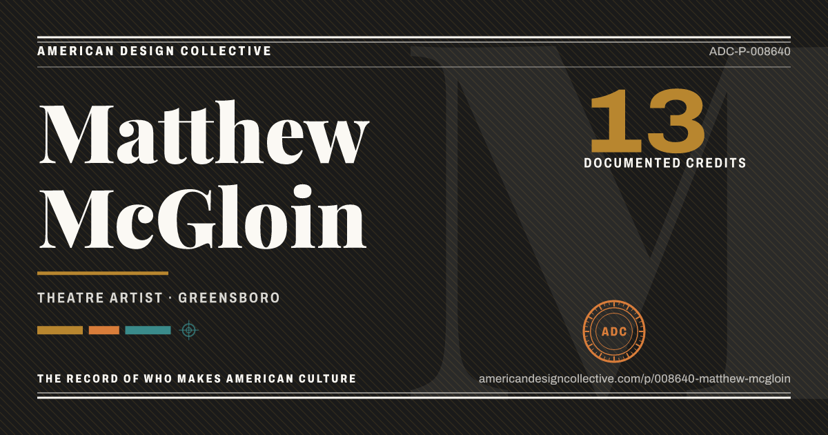 Registry card for Matthew McGloin: the ADC seal, Matthew McGloin, and how much is on record.