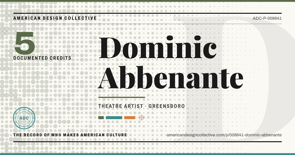 Registry card for Dominic Abbenante: the ADC seal, Dominic Abbenante, and how much is on record.