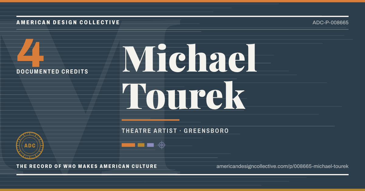 Registry card for Michael Tourek: the ADC seal, Michael Tourek, and how much is on record.