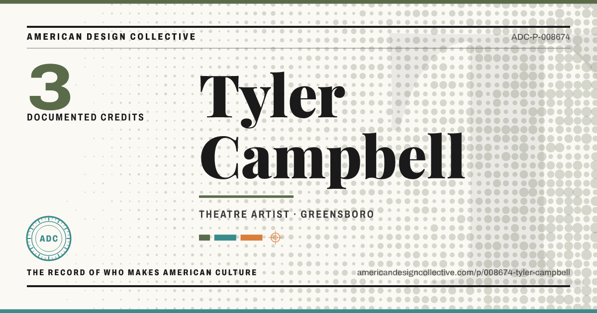 Registry card for Tyler Campbell: the ADC seal, Tyler Campbell, and how much is on record.