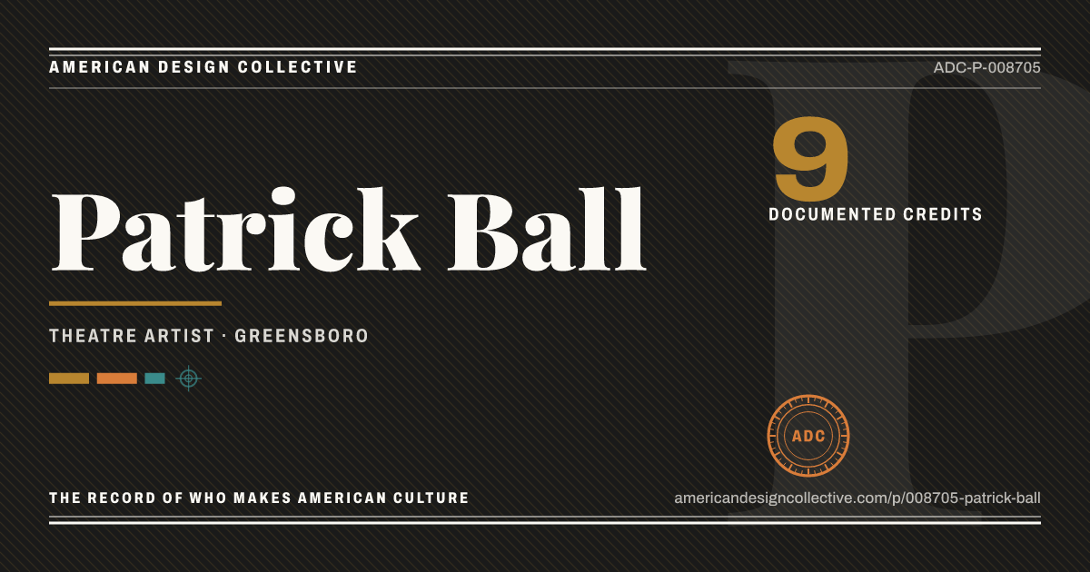 Registry card for Patrick Ball: the ADC seal, Patrick Ball, and how much is on record.