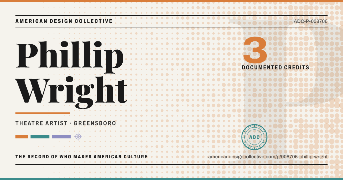 Registry card for Phillip Wright: the ADC seal, Phillip Wright, and how much is on record.