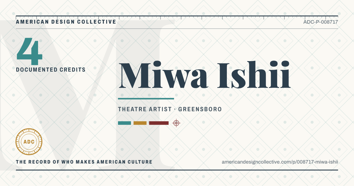 Registry card for Miwa Ishii: the ADC seal, Miwa Ishii, and how much is on record.