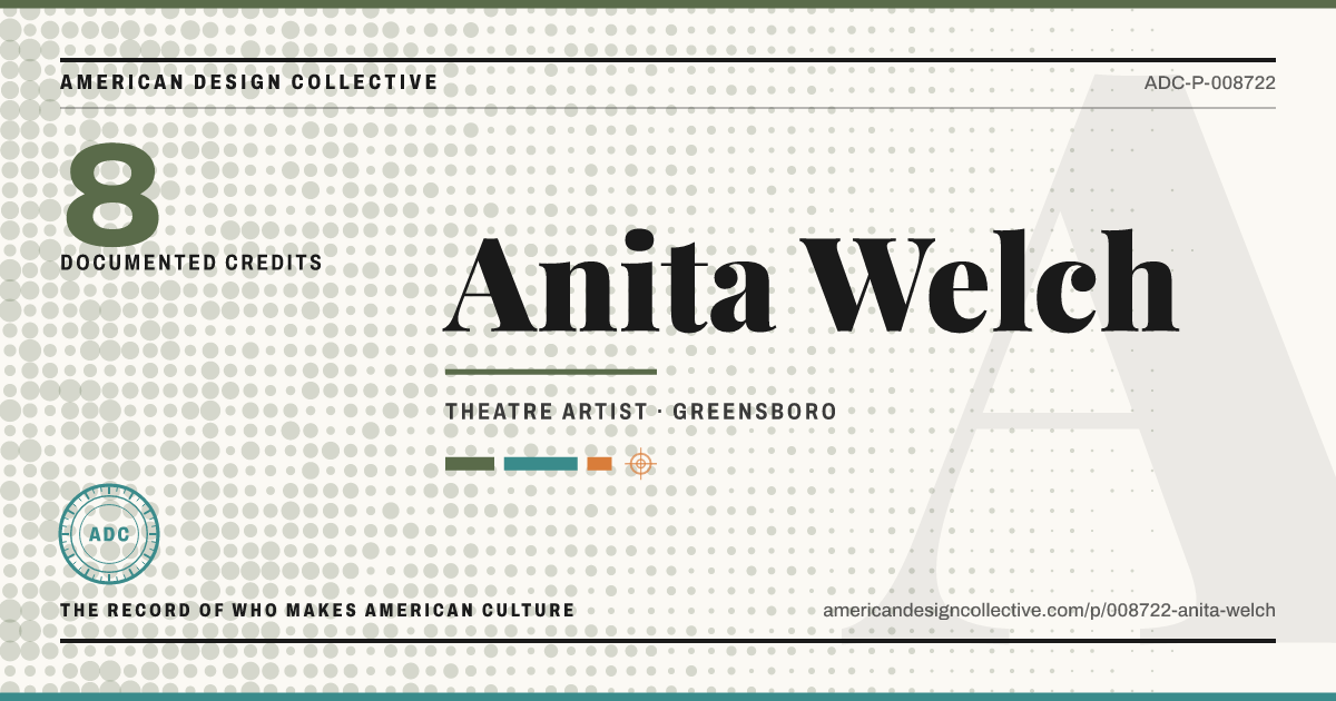 Registry card for Anita Welch: the ADC seal, Anita Welch, and how much is on record.