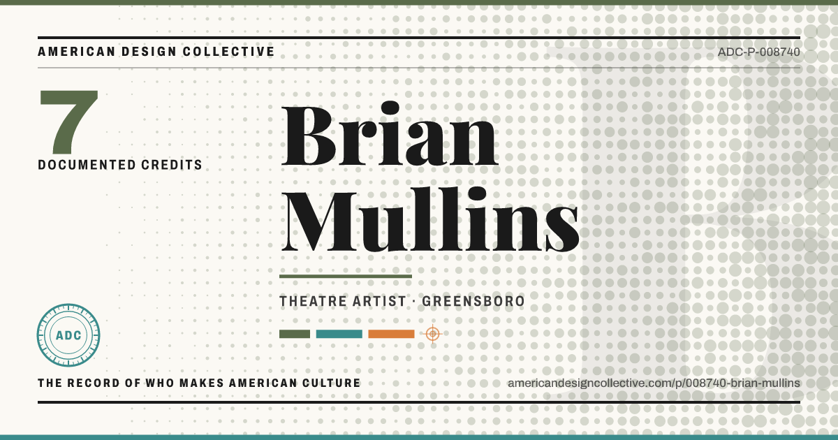 Registry card for Brian Mullins: the ADC seal, Brian Mullins, and how much is on record.