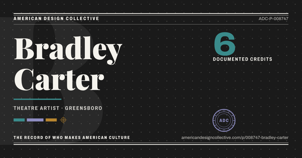 Registry card for Bradley Carter: the ADC seal, Bradley Carter, and how much is on record.