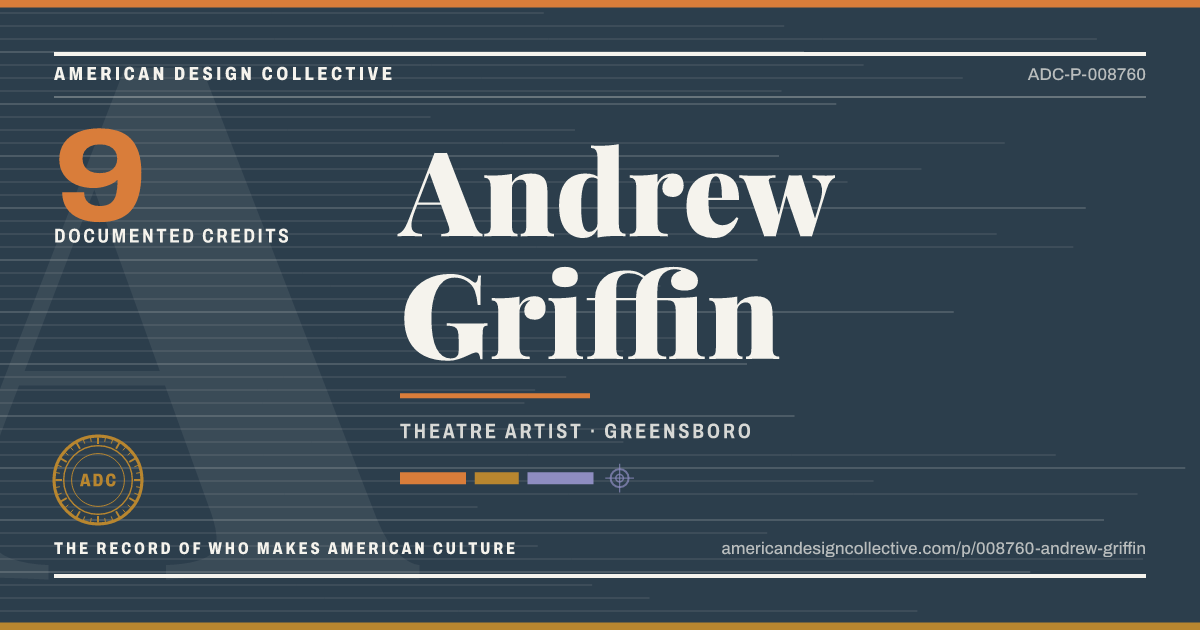 Registry card for Andrew Griffin: the ADC seal, Andrew Griffin, and how much is on record.