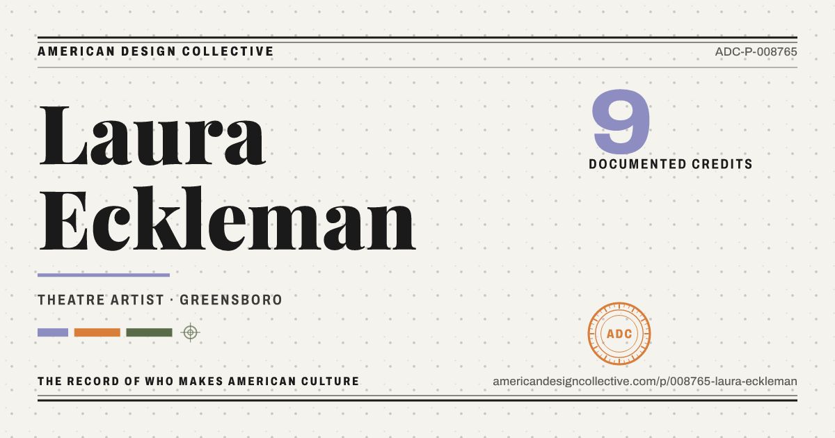 Registry card for Laura Eckleman: the ADC seal, Laura Eckleman, and how much is on record.