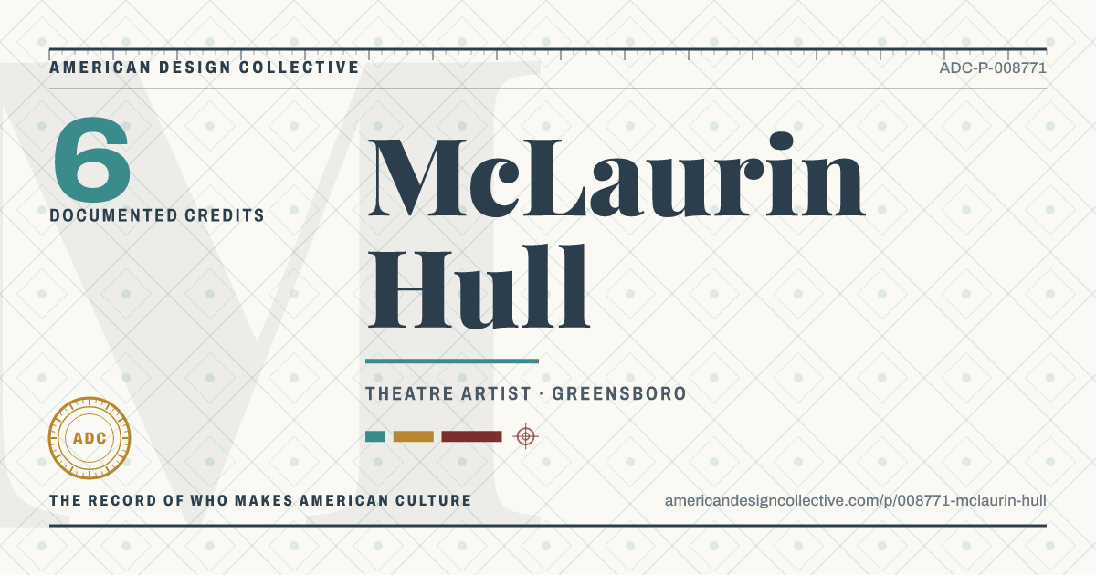Registry card for McLaurin Hull: the ADC seal, McLaurin Hull, and how much is on record.